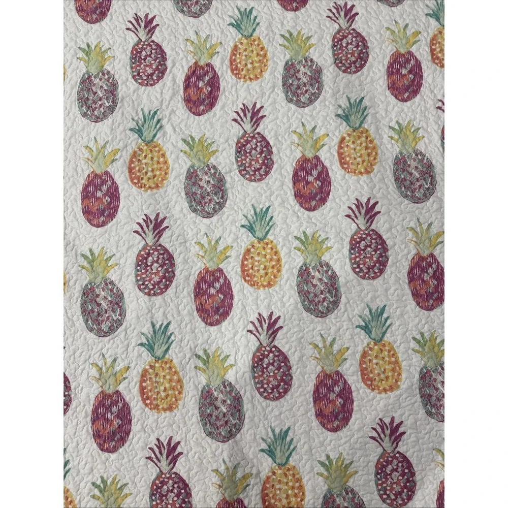 Pineapple Quilt Full Queen Reversible Quilt + 2 Matching Pillow Shams 92